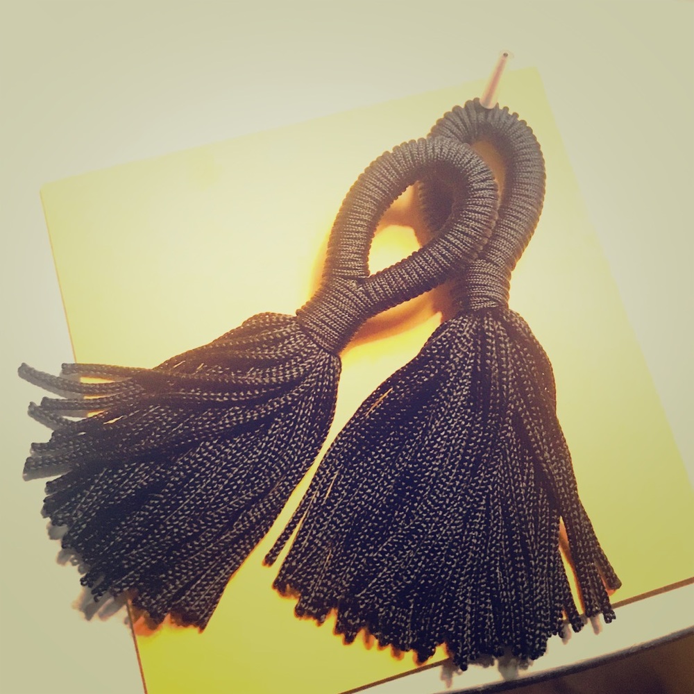 Black H&M tassel earrings